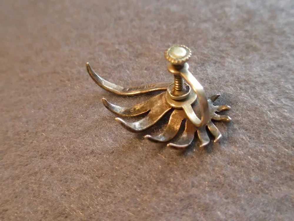 Mexican Mid-Century Sterling Silver "Stylized Flo… - image 3