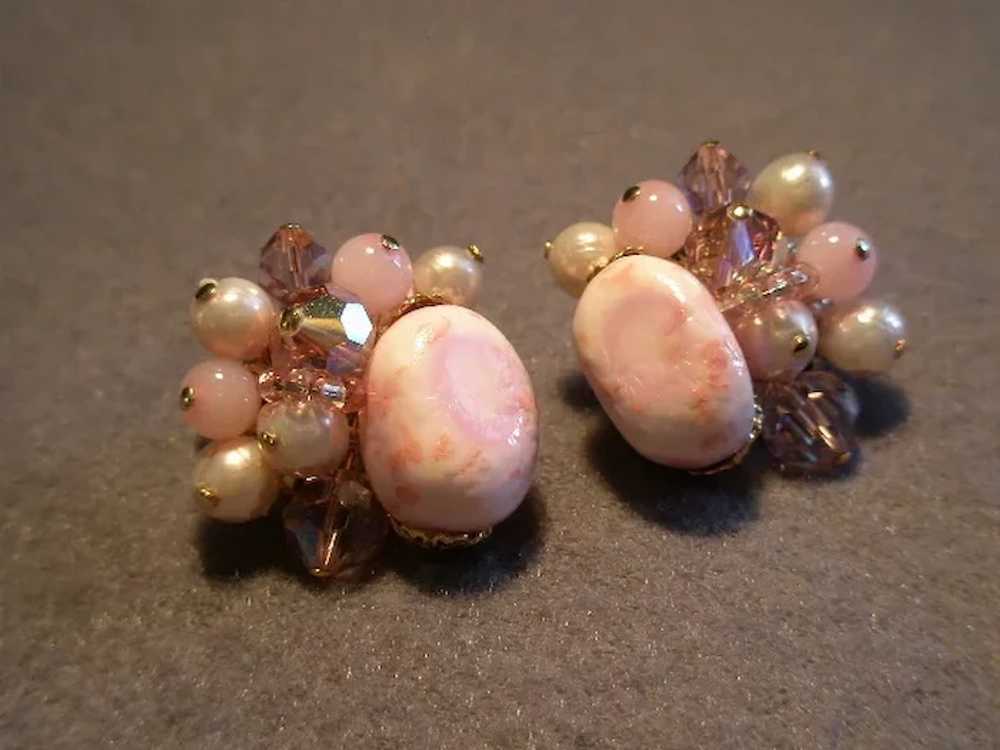 Coro Vendome Cut Crystals, Glass Beads, Faux Pear… - image 6