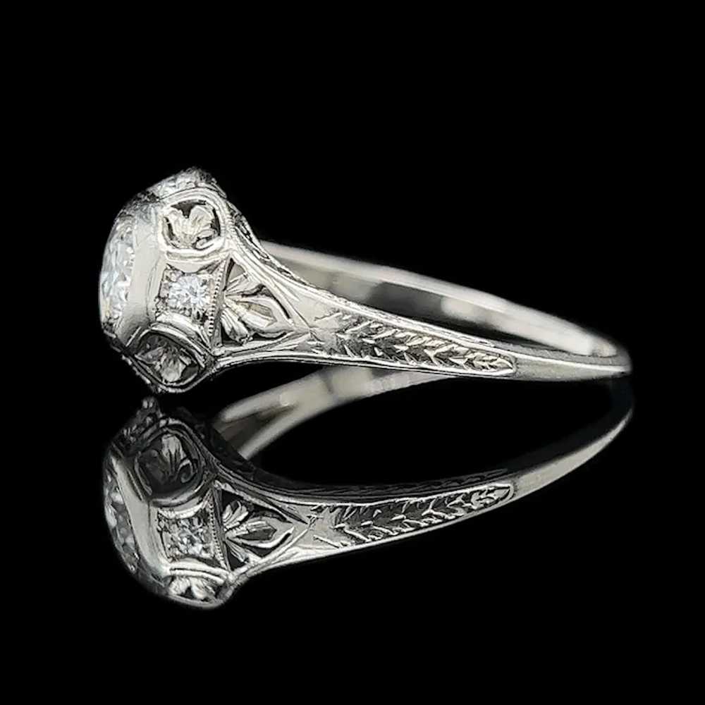 Art Deco .25ct. Diamond & 18K White Gold Antique … - image 3