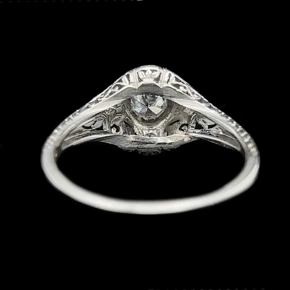 Art Deco .25ct. Diamond & 18K White Gold Antique … - image 4