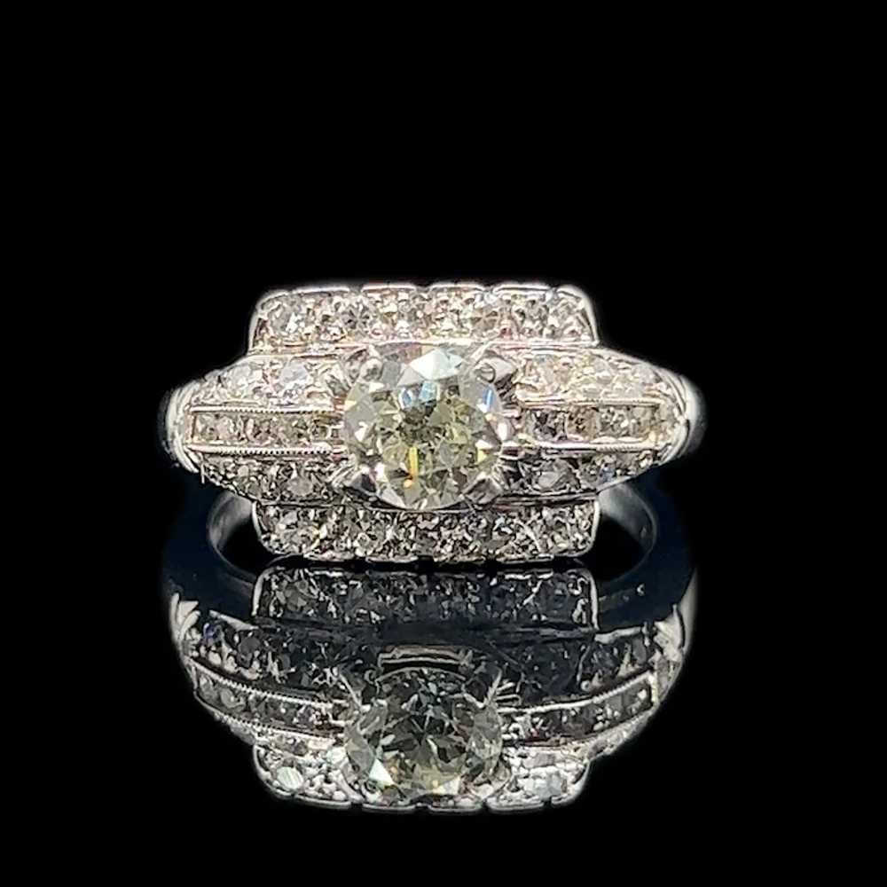 Art Deco .75ct. Diamond Antique Engagement - Fash… - image 2
