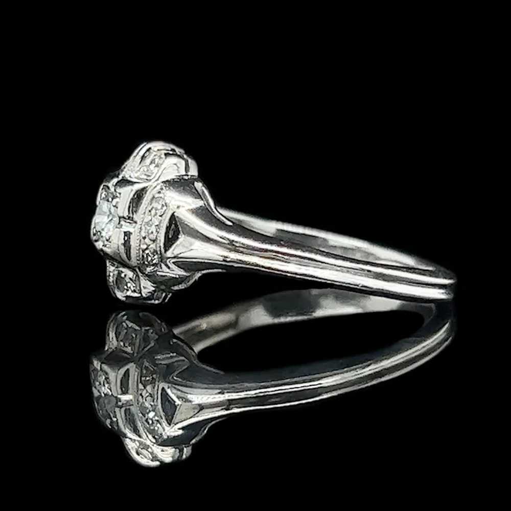 Art Deco .10ct. Diamond Antique Engagement - Fash… - image 3