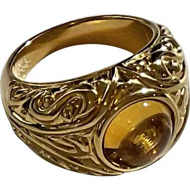 14K Gold and Citrine Ring