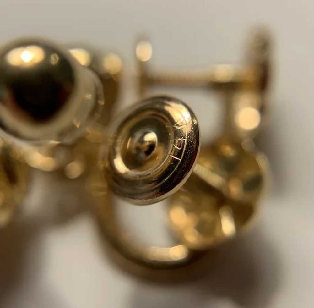 Amethyst and 14k Gold Screwback Earrings - image 3