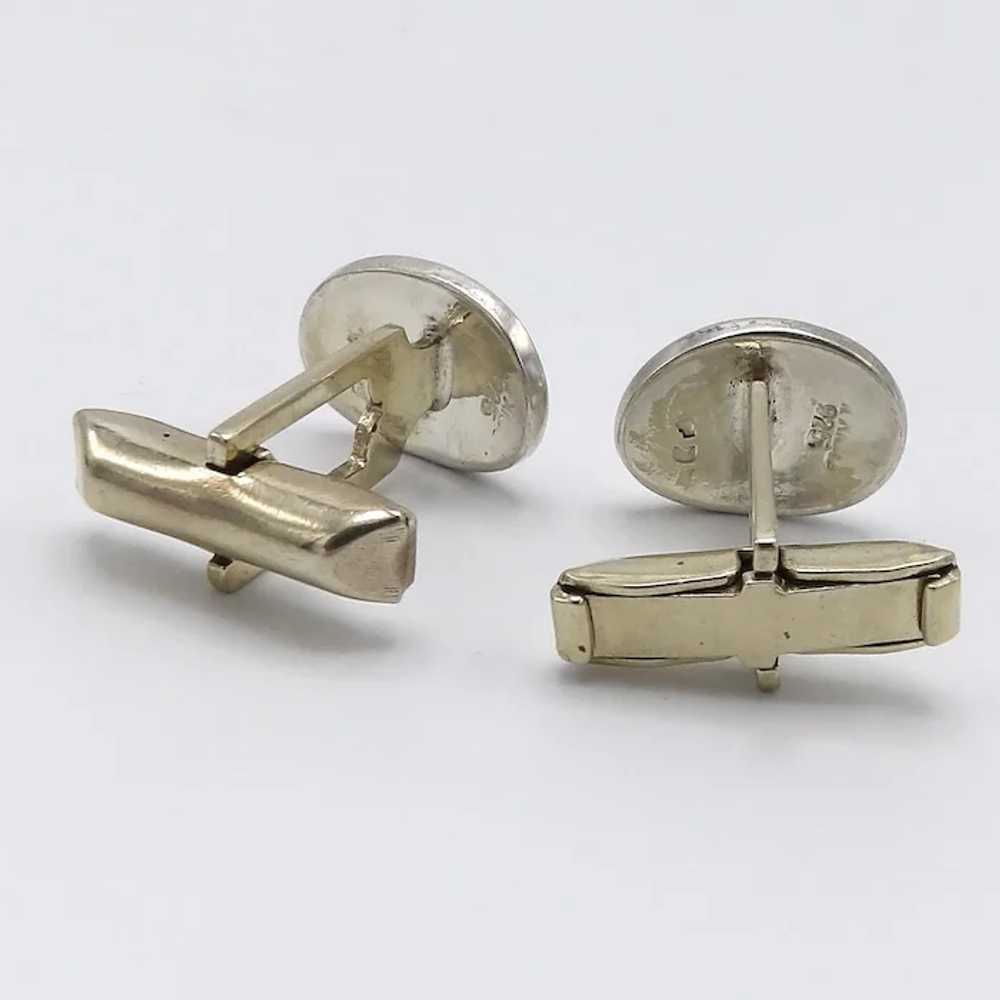 Mid-Century Taxco Sterling Silver Cufflinks - image 2