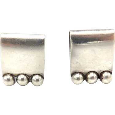 Vintage Hector Aguilar Taxco 980 Silver Earrings