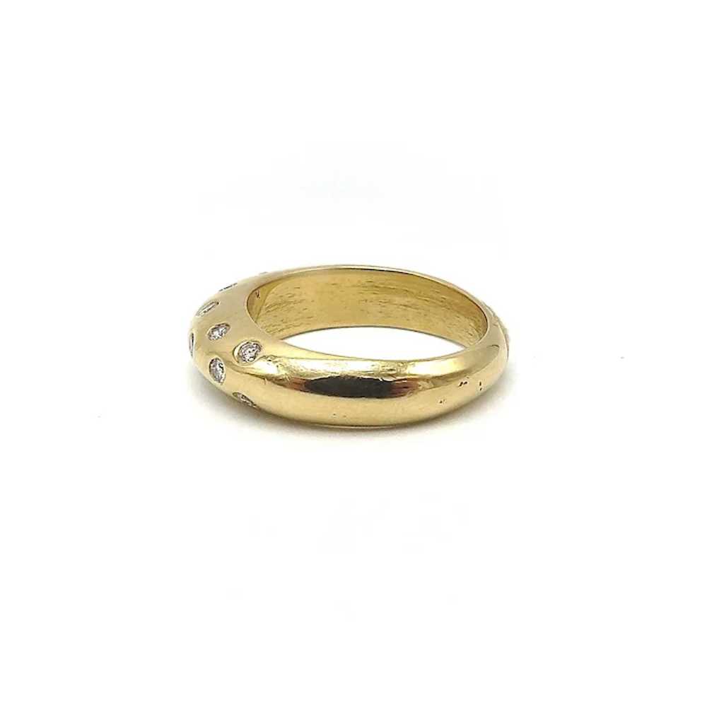18K Gold and Diamond Contemporary Dome-Shaped Ring - image 3