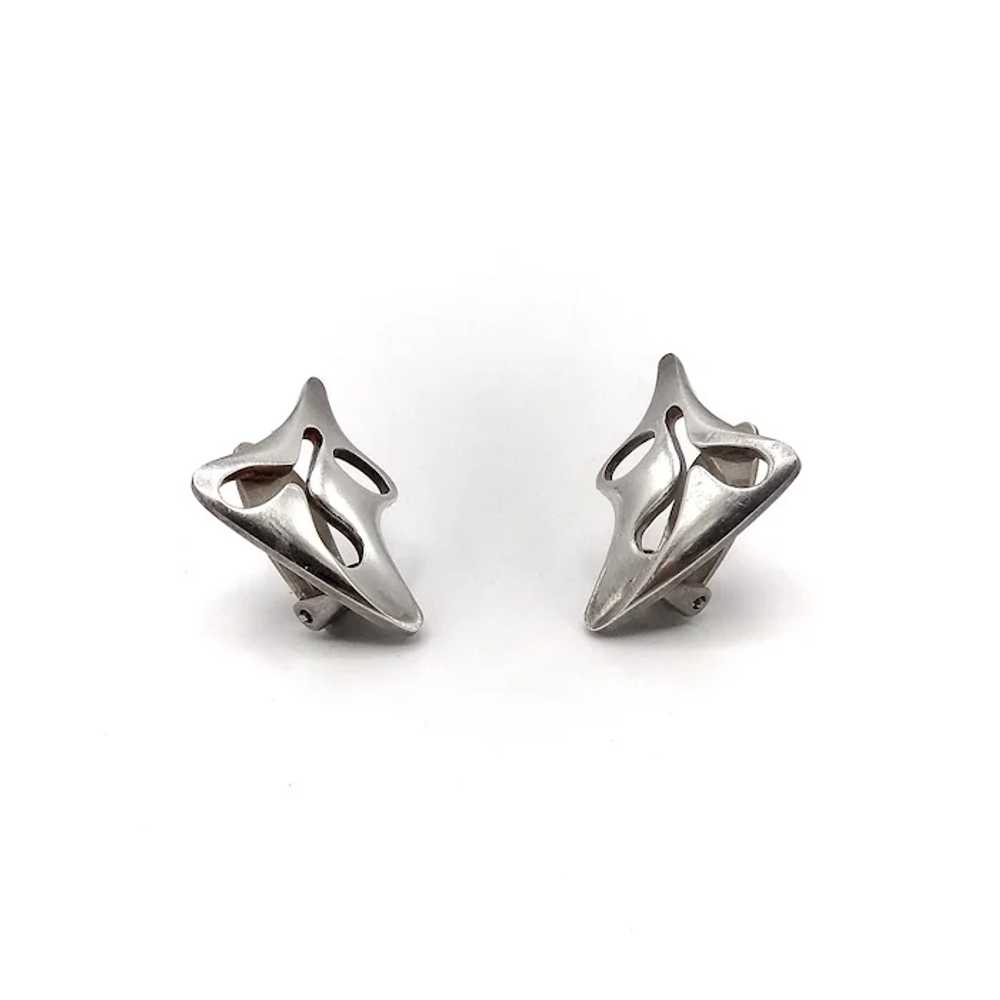 Abstract Georg Jensen Earrings designed by Hennin… - image 3