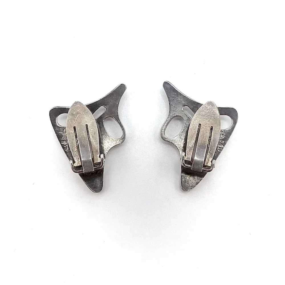 Abstract Georg Jensen Earrings designed by Hennin… - image 5