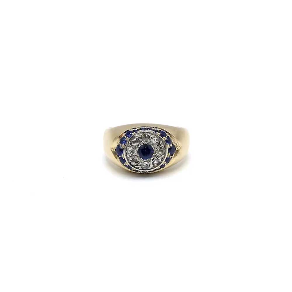 14K Victorian Era Signature Evil Eye Ring w/ Diam… - image 2