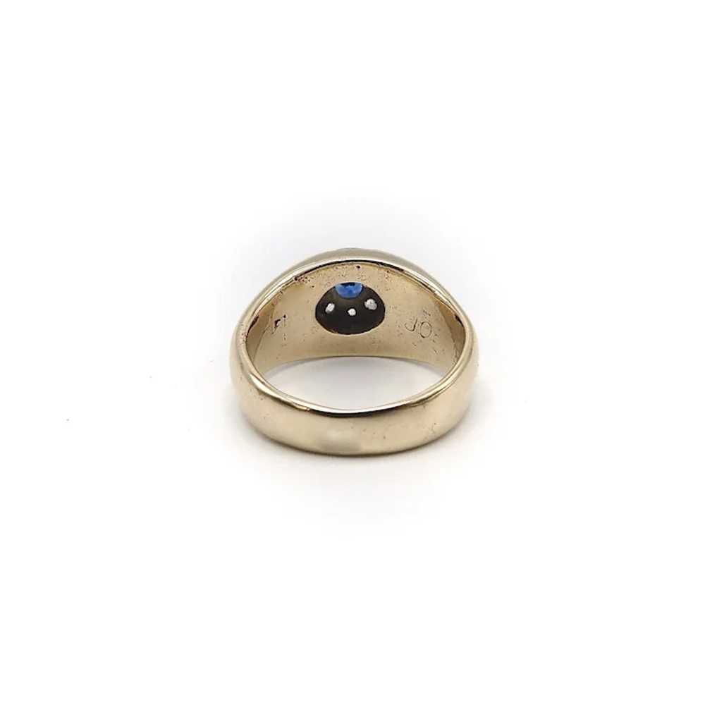 14K Victorian Era Signature Evil Eye Ring w/ Diam… - image 5