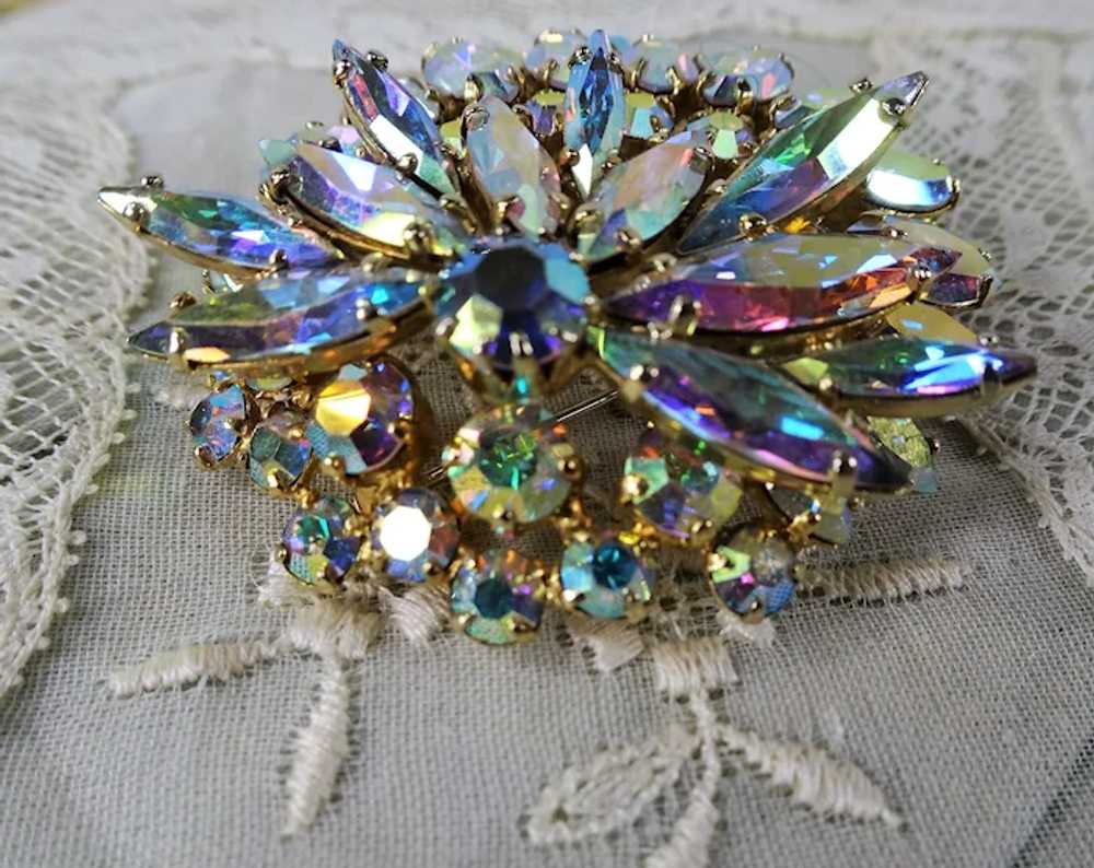 LOVELY 1950s Sherman Signed Brooch, Stunning Desi… - image 2