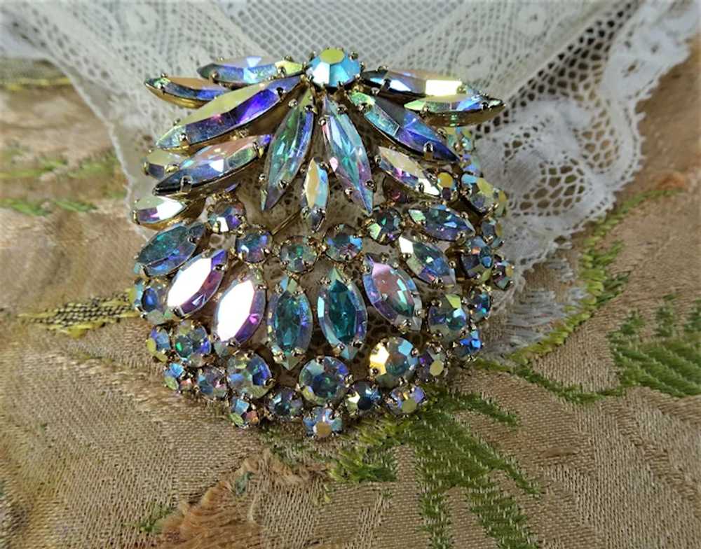 LOVELY 1950s Sherman Signed Brooch, Stunning Desi… - image 5