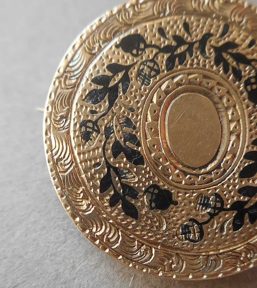 Victorian Taille D'Epargne Pin Antique Acorns Oak… - image 2