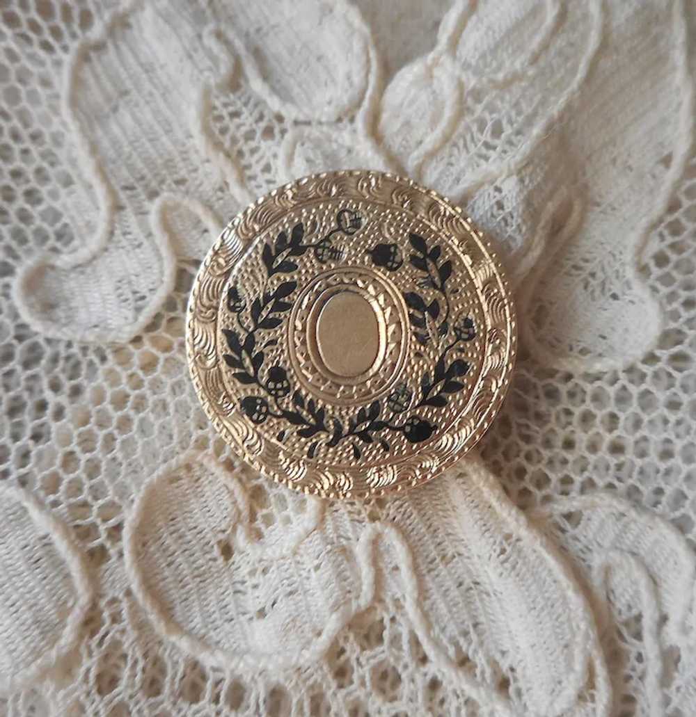 Victorian Taille D'Epargne Pin Antique Acorns Oak… - image 6
