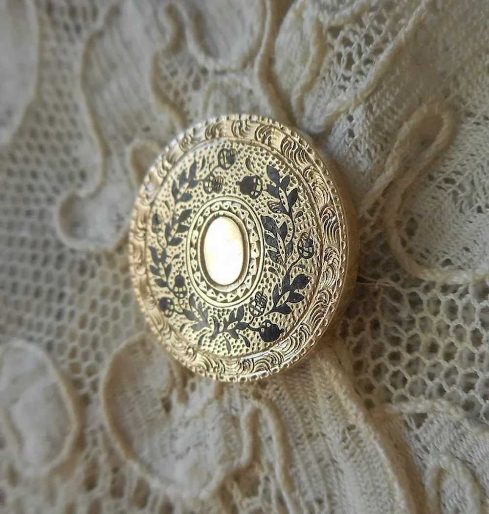 Victorian Taille D'Epargne Pin Antique Acorns Oak… - image 7