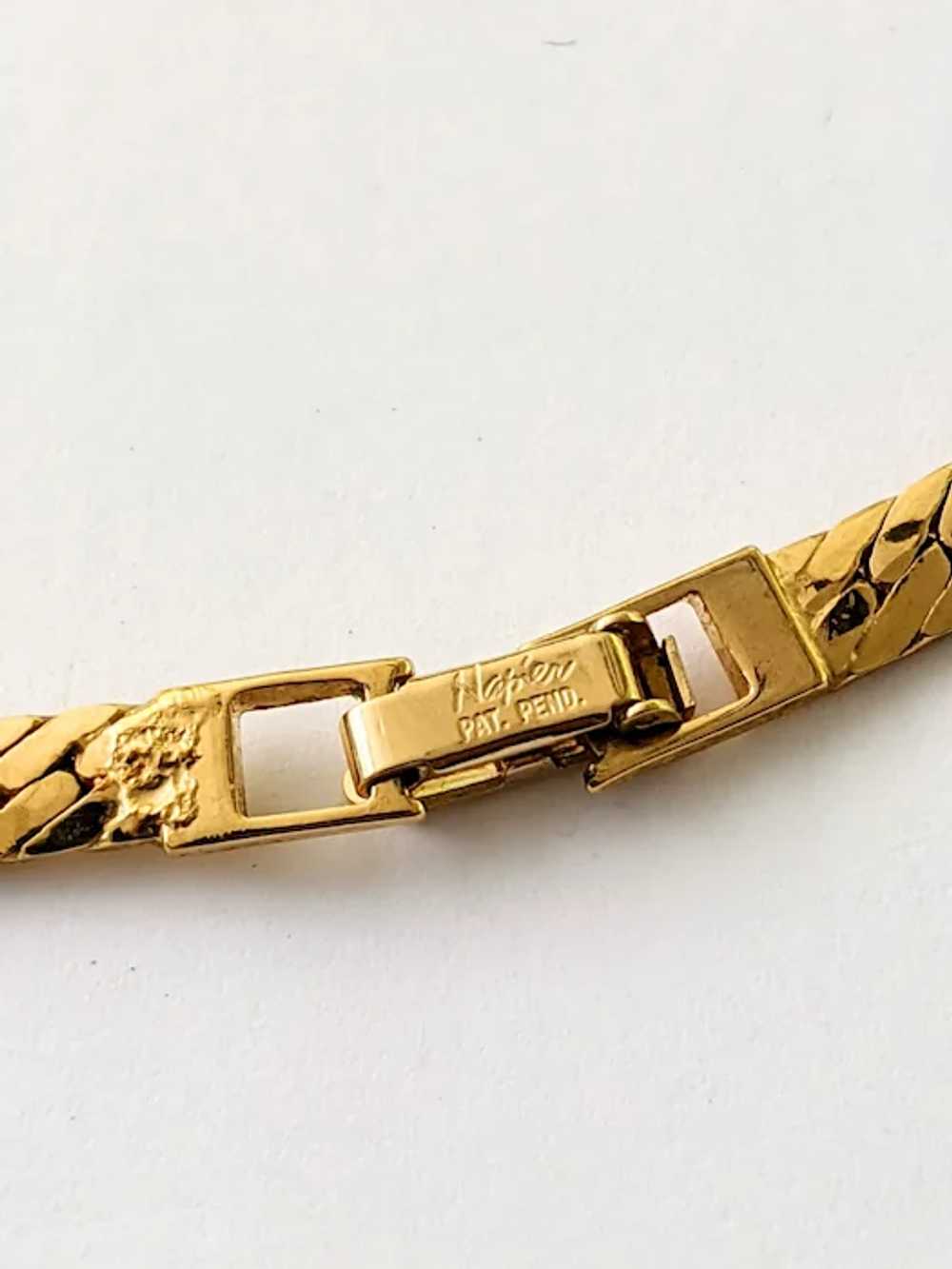 Patent Pending Napier Large Gold Tone Bow Pendant… - image 7