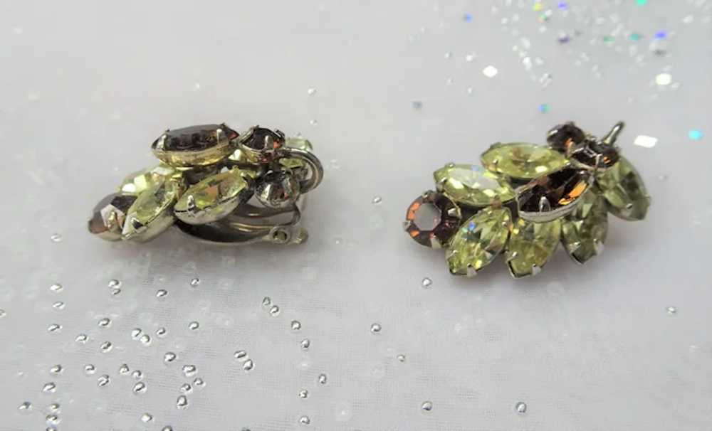 SPARKLING Sherman Signed Vintage 1950s Earrings,G… - image 3