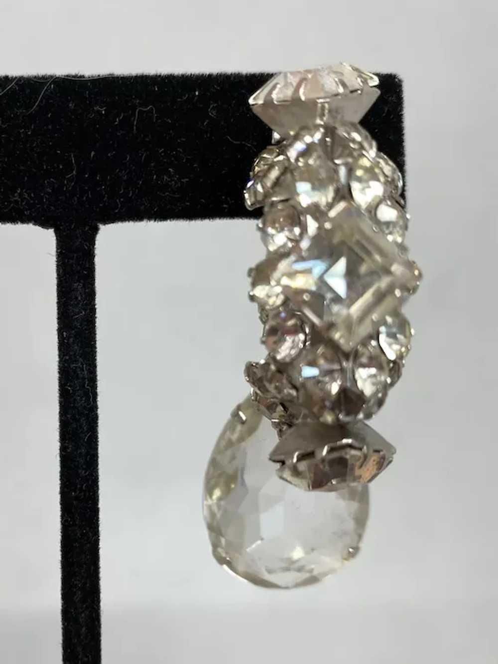 Kenneth J Lane (K.J.L.) Huge Crystal drop earring… - image 2