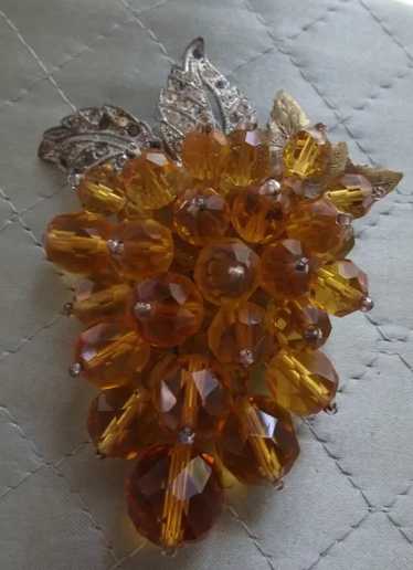 Old Crystal Dress Clip - image 1