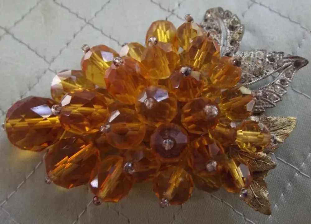 Old Crystal Dress Clip - image 3