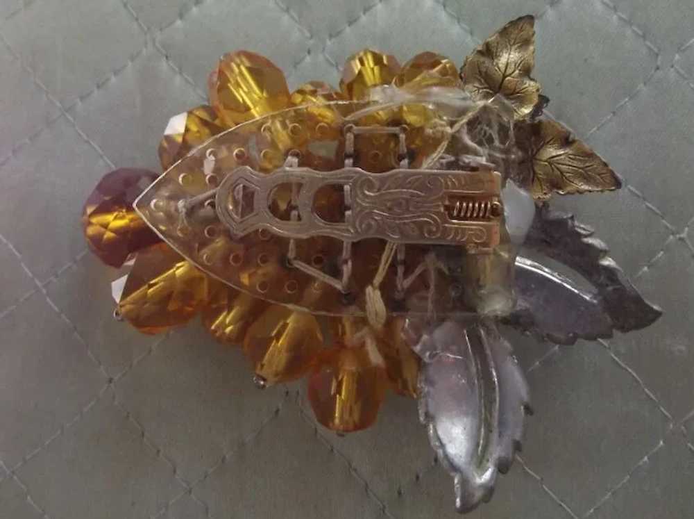 Old Crystal Dress Clip - image 5