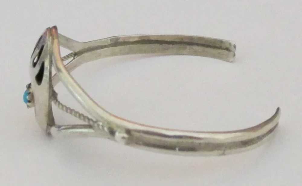 Vintage Navajo Sterling Bear Claw Baby Bracelet - image 2