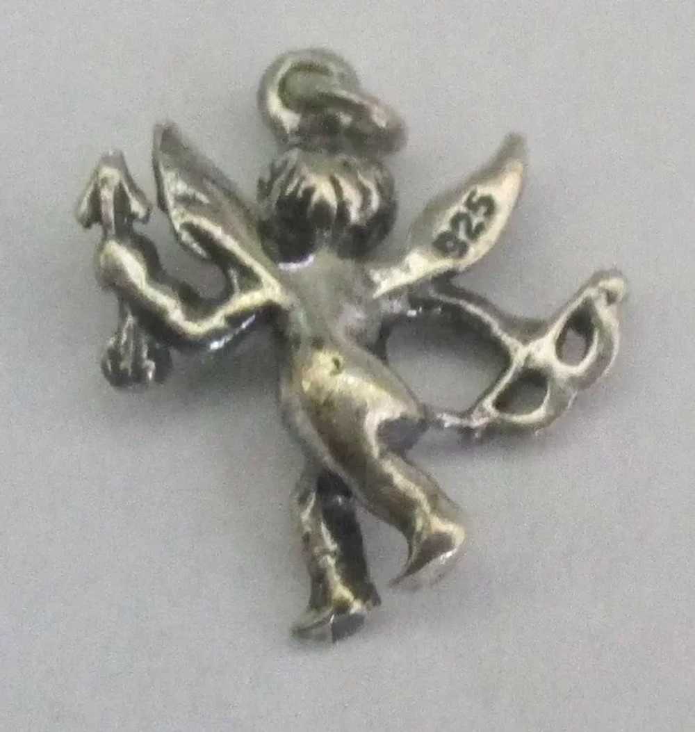 Sterling Winged Cupid with Box and Arrow Charm - image 2
