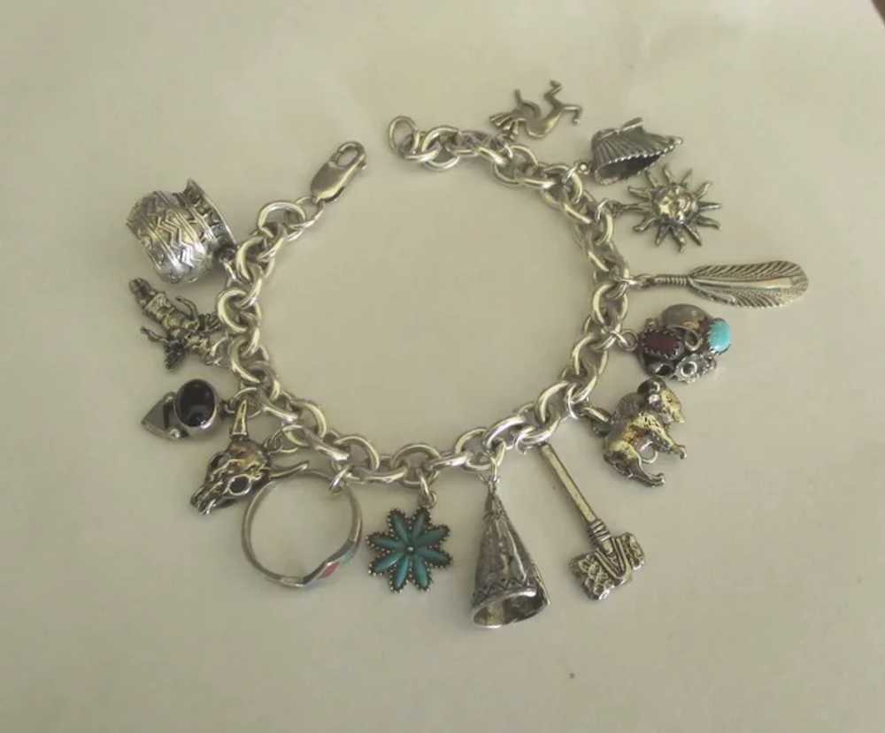 Loaded Vintage Sterling Southwest NA Theme Charm … - image 2