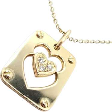 Medium-Large Gold and Cream-Light Yellow Sparkle Dior Heart Charm Neck –  Old Soul Vintage Jewelry