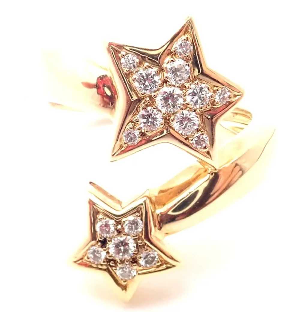 Authentic! Chanel Comete 18k Yellow Gold Star Dia… - image 10