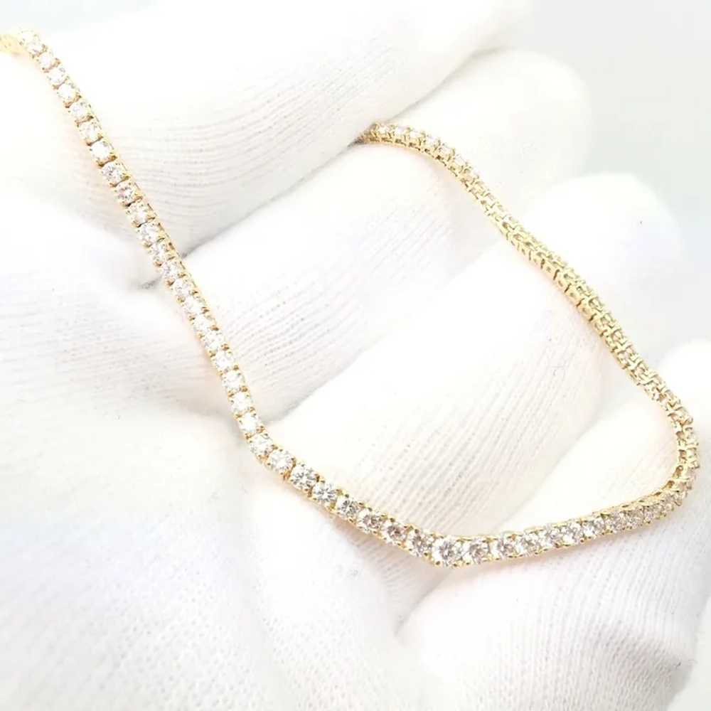 Authentic! Mikimoto 18k Yellow Gold 5ct Diamond G… - image 10