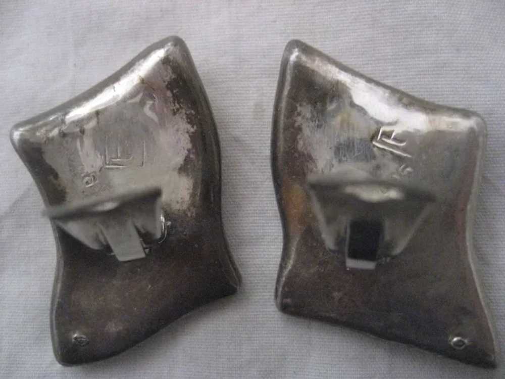 Sterling Silver Vintage Clip Earrings - image 3