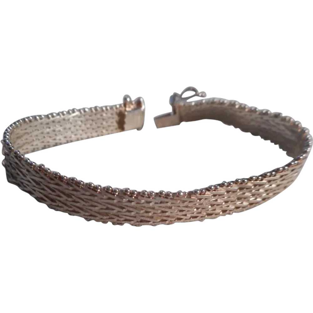Sterling Silver Weave Italian Bracelet - image 1