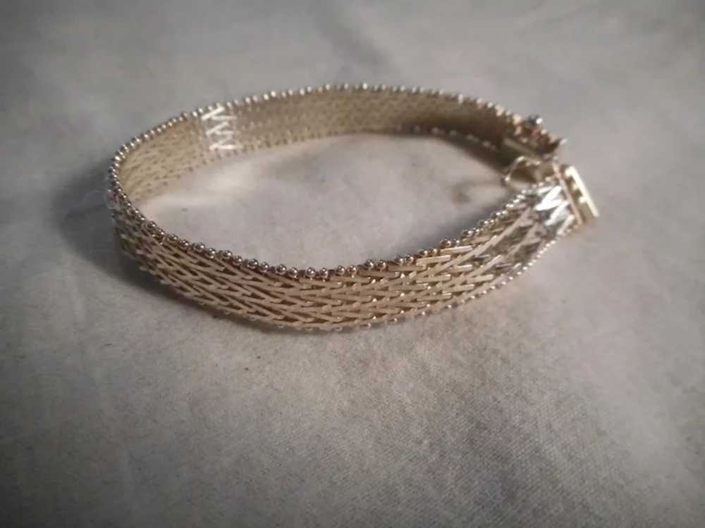 Sterling Silver Weave Italian Bracelet - image 4