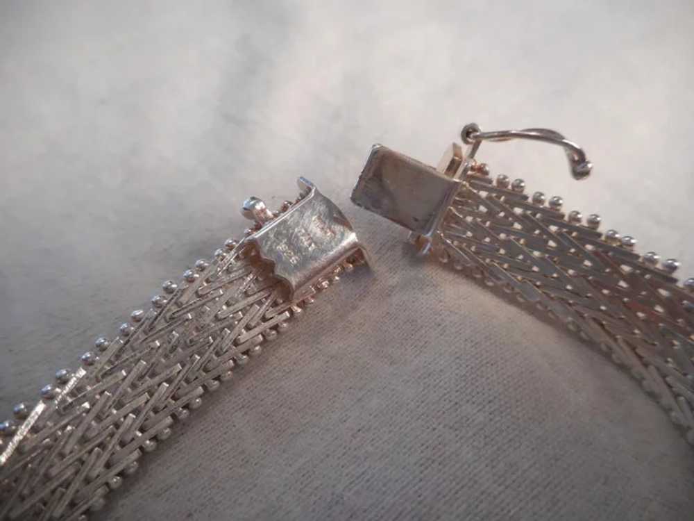 Sterling Silver Weave Italian Bracelet - image 5