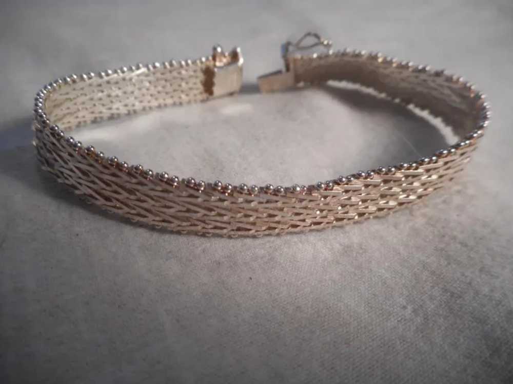 Sterling Silver Weave Italian Bracelet - image 6