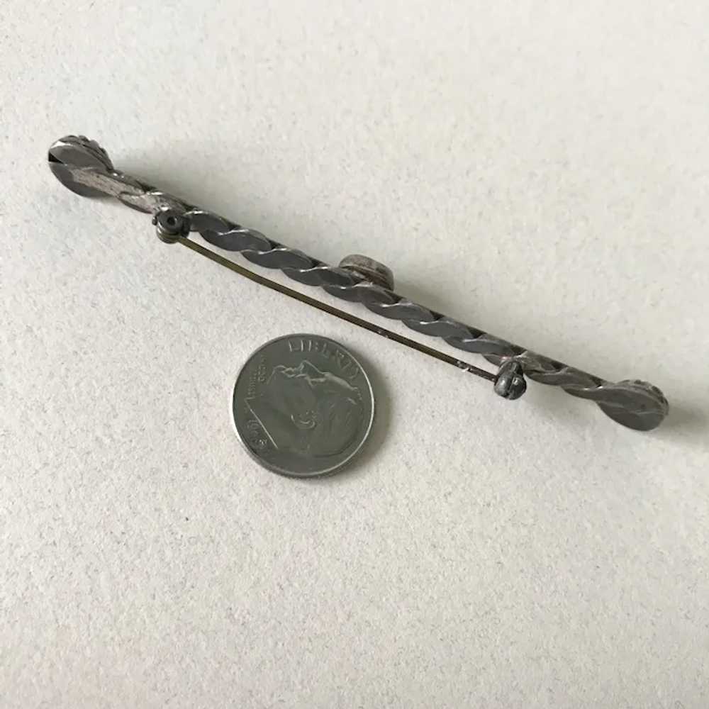 Native American Vintage Bar Pin Sterling Silver, … - image 2