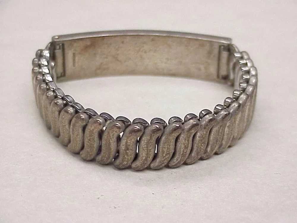 Sweetheart Expansion Bracelet Sterling Silver Rhi… - image 4