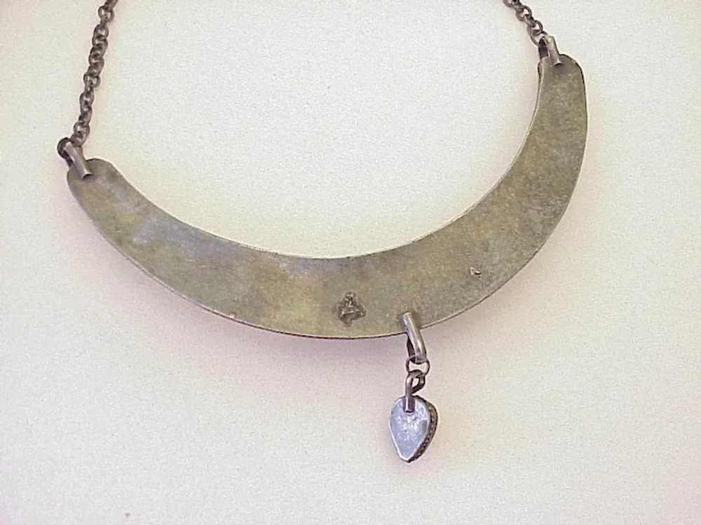 Vintage Egyptian Necklace Sterling Silver Filigre… - image 5