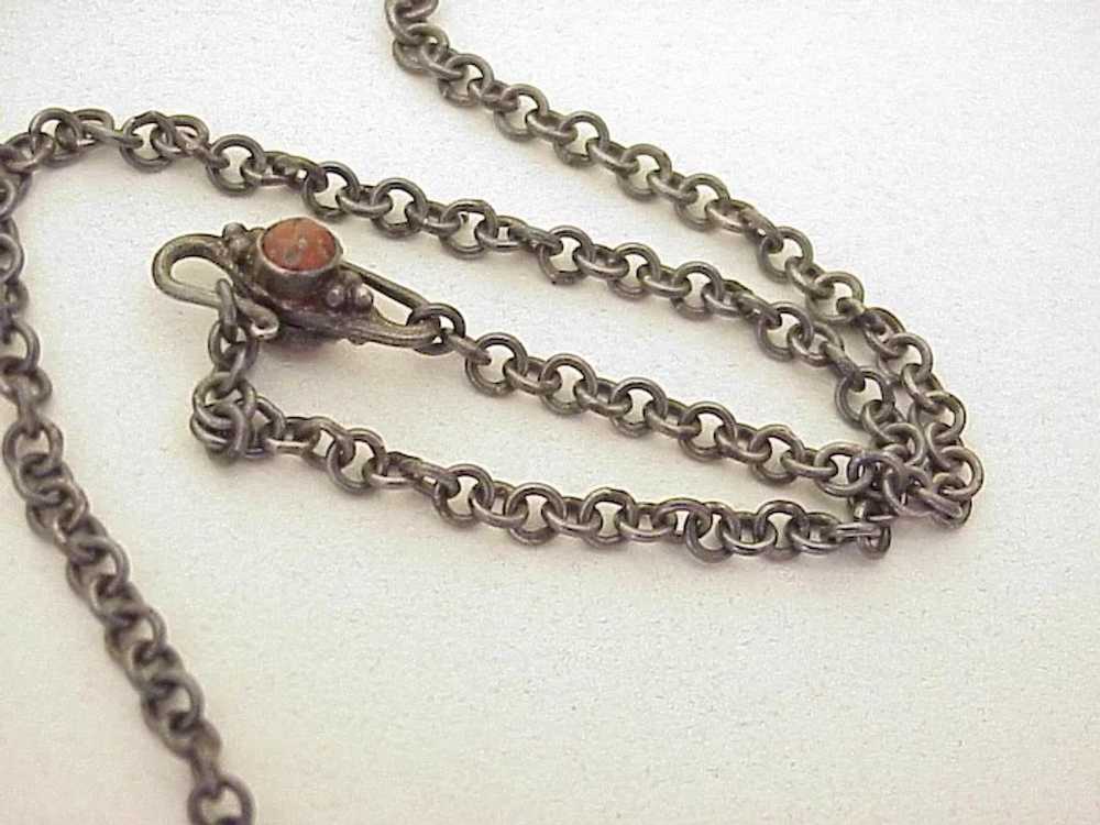 Vintage Egyptian Necklace Sterling Silver Filigre… - image 6