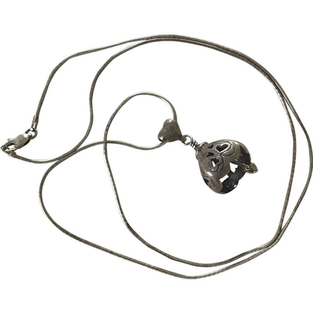 Musical Bell Pendant / Necklace Romantic Heart De… - image 1