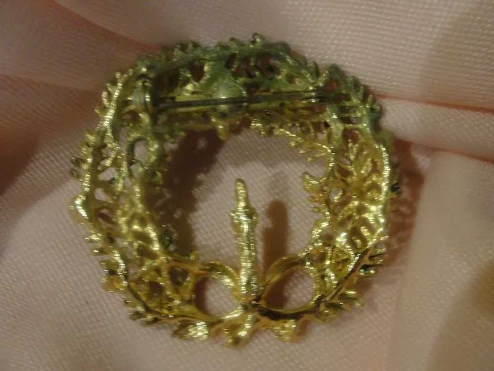 Candle in wreath Pin - Free shipping - image 2