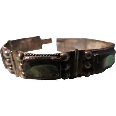 Abalone Rectangle and Silver Bead Bracelet - Free… - image 1