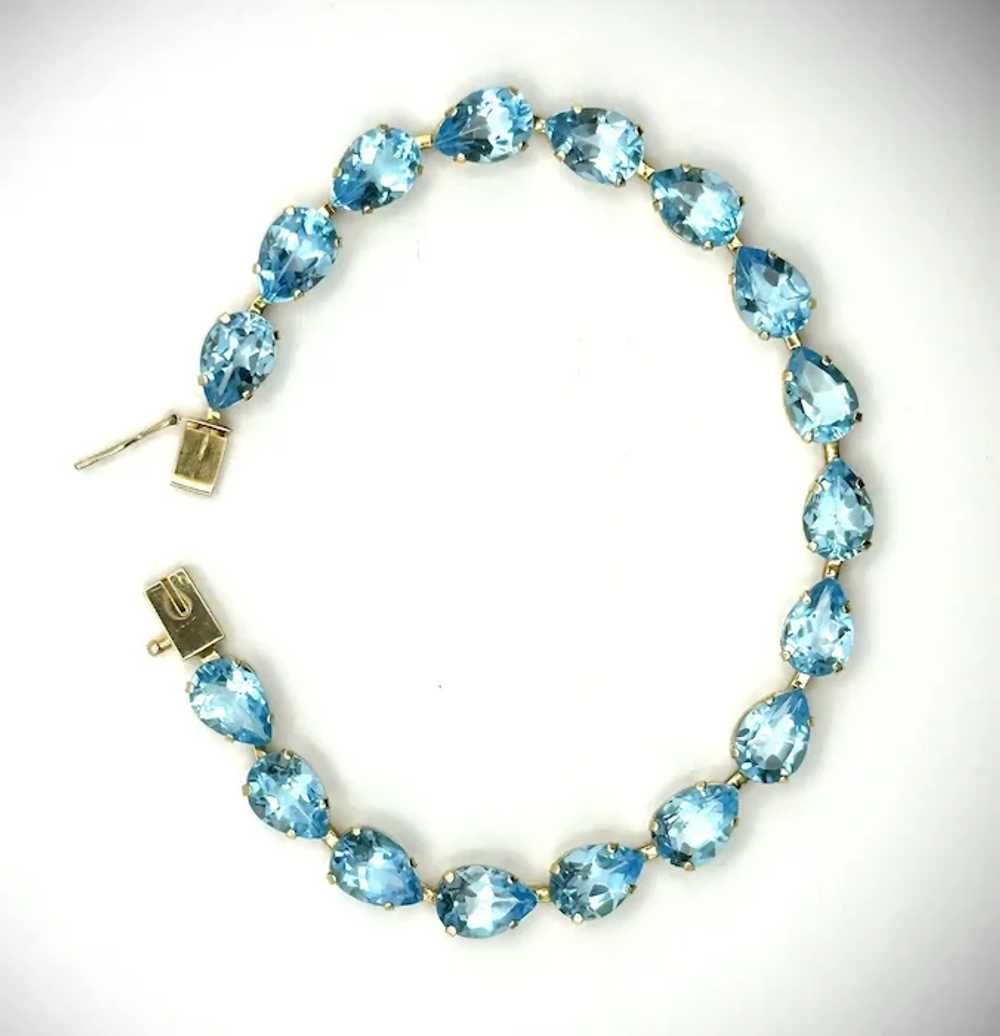 14kt Ladies blue topaz bracelet - image 2