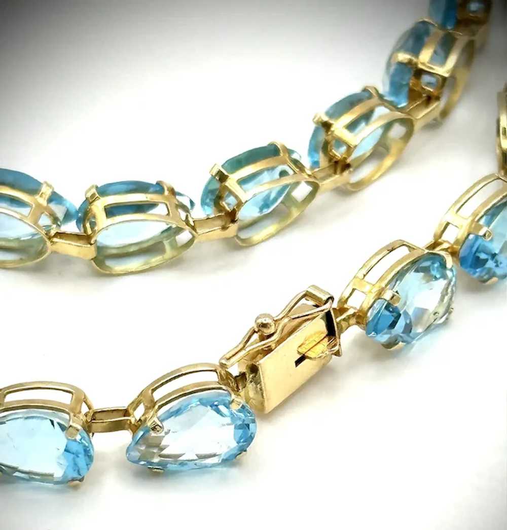14kt Ladies blue topaz bracelet - image 3