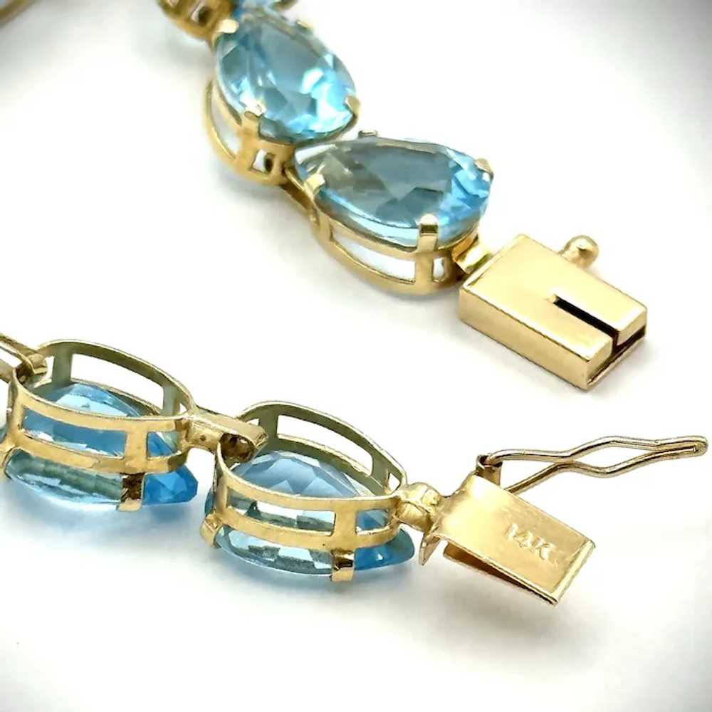 14kt Ladies blue topaz bracelet - image 6