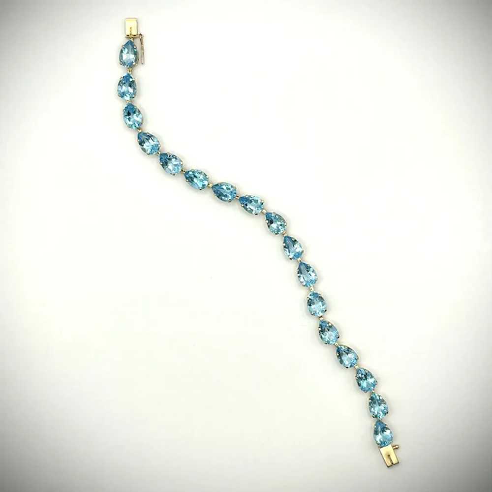 14kt Ladies blue topaz bracelet - image 7