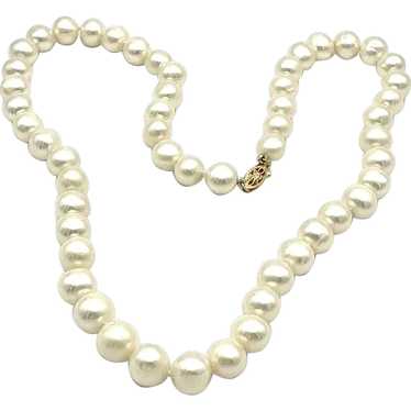 Ladies vintage 14kt white cultured pearls. - image 1