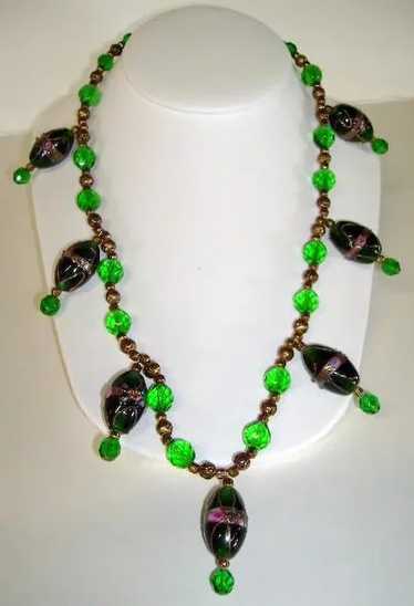VINTAGE  Gypsy Necklace!! Venetian Beads,  Renaiss